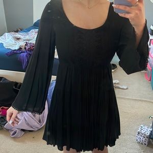 Black dress with lace detail